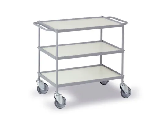 Universele Wagen 150kg 785x425mm 3 Etages Met Beugel Zilvergrijs