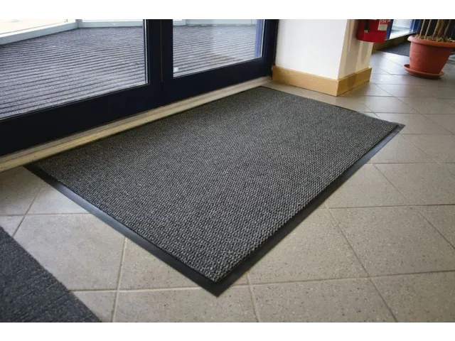 schoonloopmat,HxLxB 7x1800x1200mm,zwart/staal