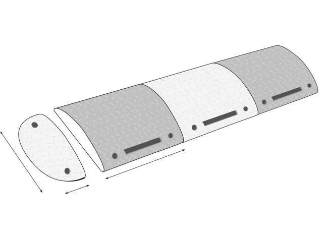 Verkeersdrempel V. Snelheden < 20km/h Afsluitend Element 50x400x250mm