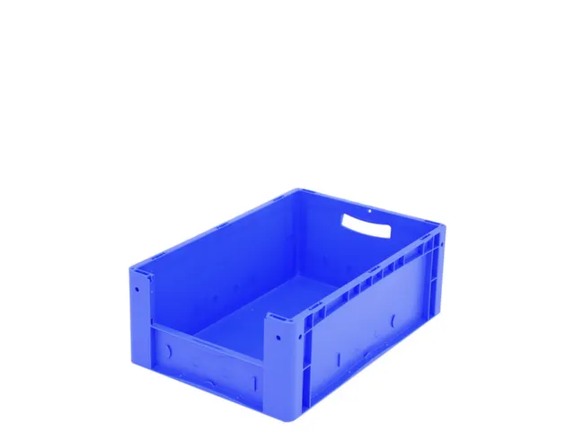 Euronorm Stapelkrat M. Grijpopening Pp Hxlxb 220X600X400Mm Blauw