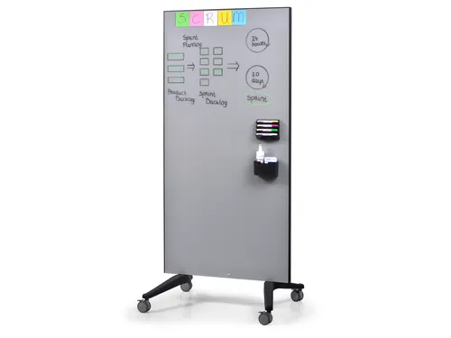Mobiel Glasbord Grijs Magnetisch 90x175cm