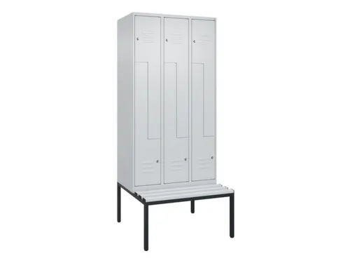 Z-garderobekast,HxBxD 2120x900x815mm,6vak,vak B 300mm,cil.-slot