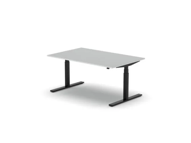 Elektrisch ihv bureau,HxBxD 650-1310x1600x1000mm,blad wit