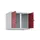 opzetkast,v. locker voor scheiding van kleding,2vak.,vak B 300mm