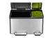EcoCasa pedaalemmer 30 Liter +15 liter Mat RVS EKO