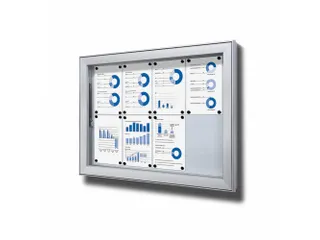 Vergrendelbaar Notitiebord Outdoor Extra Diep 8xA4 - 1