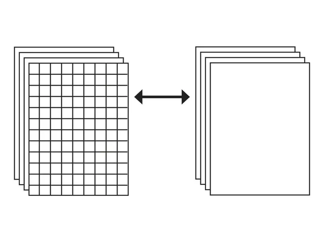 Flipoverpapier Kangaro blanco/ruit 65x100cm microperforatie 50vel