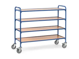 Bijzetwagen 32950 4 Etages Hout 250kg 1250x470mm Ral5007