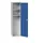 Lockerkast 2000x525x550mm 2 vakken, vleugeldeur, RAL7035 + RAL5010