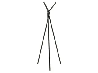 Staande Kapstok 160cm 3 Haken Zwart - 1