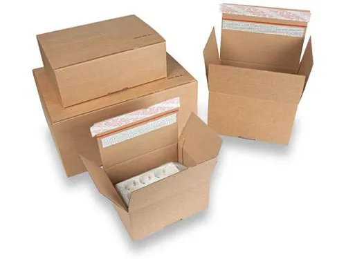 Verzenddoos, boekwikkel met plakstrip, bruin, ft 230 x 160 x 80 mm