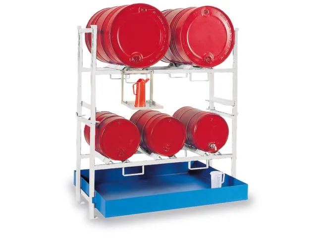 Complete Aanbieding Stapelframes 3x60l 2x200l Opvangbak Verzinkt