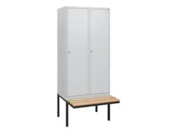 locker met bank,HxBxD 1950x800x815mm,2vak,vak B 400mm,cil.-slot