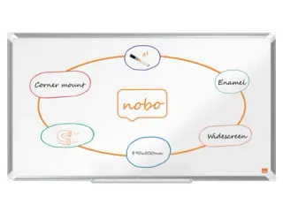 Whiteboard Nobo Premium Plus Widescreen 50x89cm emaille - 1