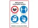 Veiligheidssticker, pictogrammen met omgangsregels, ft A3