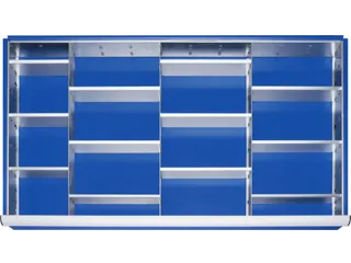 Indelingsset,M. Rasterprofiel,3Lengteverdeler/12Scheidingsplaten - 1