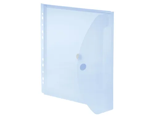 Foldersys Enveloptas Velcro Sluiting A4 Geperforeerd 11-gaats Blauw