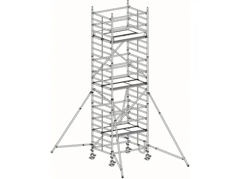 rolsteiger,reik H 7,4m,steiger H 6,64m,3platform(s),m. luik