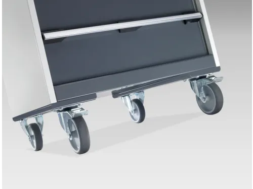 ladekast verrijdbaar 780x525x525mm 4laden RAL7035 front RAL3004