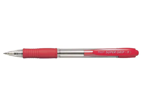 Balpen Pilot Super Grip F 0.7mm Fijne punt Rood