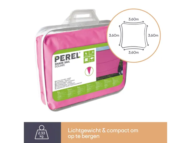 Zonnezeil Vierkant 3.6x3.6m Fuchsia