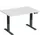Elektrisch ihv bureau,HxBxD 630-1280x1200x800mm,blad lichtgrijs