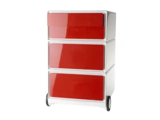 mobiel ladeblok,HxBxD 642x390x436mm,4lade(n),romp wit,front rood - 1