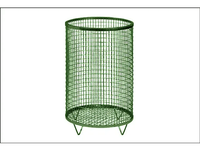 Afvalbak Van Draadgaas 75 Liter Vloeropstelling Verzinkt Groen