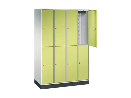 Dubbeldekse garderobekast,RAL 7035/RDS1108060,HxBxD 1950x1220x500mm