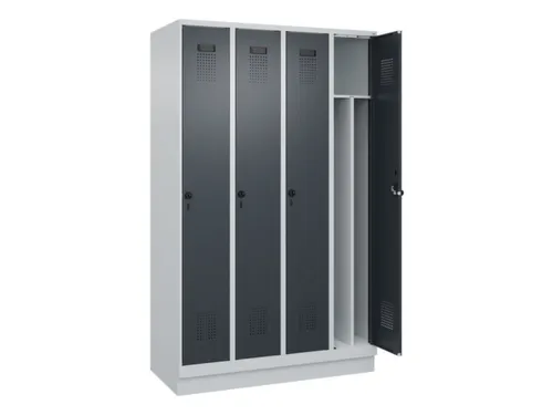locker voor scheiding van kleding,HxBxD 1950x1200x500mm,4vak
