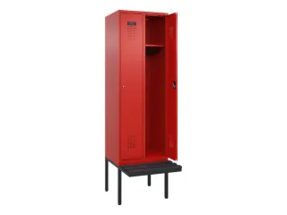 locker met bank,HxBxD 2120x600x815mm,2vak,vak B 300mm,cilinderslot - 1