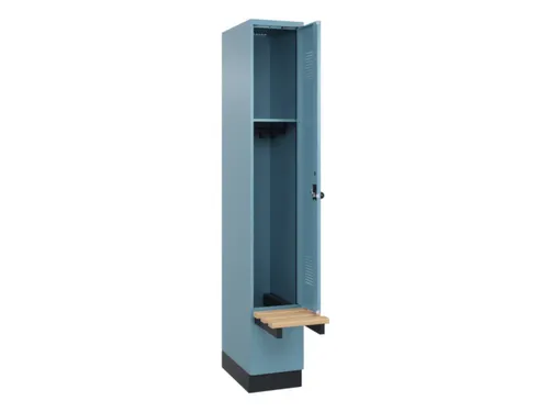 locker met bank,HxBxD 1950x300x815mm,1vak,vak B 300mm,draaigrendel