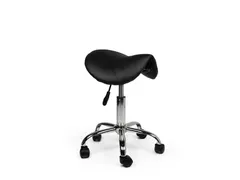 Zadelkruk Office laag harde wielen zwart