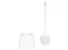 Brosse de toilette Classic avec support carré blanc