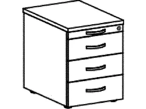 Mobiel Ladeblok 570X430X600Mm Centr. Vergrendeling Rollen Onyxgrijs