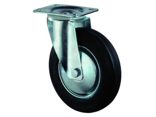 zwenkwiel,draagverm. 250kg,massief rubber-banden,ØxB 250x50mm,rollage - 1
