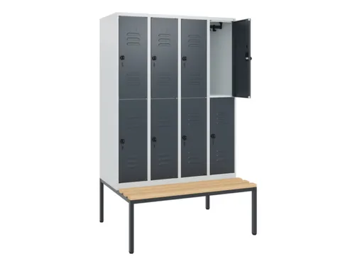 Dubbeldekse dekenkist,HxBxD 1950x1200x815mm,4x2vak.,vak B 300mm