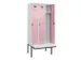 locker met bank,voor scheiding van kleding,HxBxD 2120x900x815mm,3vak