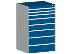 ladekast 1200x800x750mm 8laden zware lasten RAL7035 front RAL5010