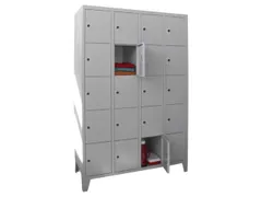 lockerkast,RAL 7035,HxBxD 1850x1200x500mm,4x5vakken,vak B 300mm