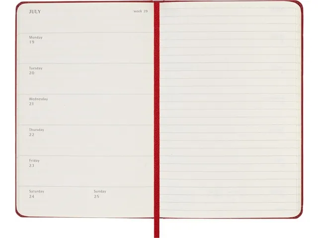 Agenda 2027 Moleskine 12M Weekly 7dag/1pagina pocket hc scarlet red