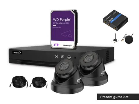 Starterset Voor IP-Beveiligingscamera's - 4-Kanaals NVR - 2 x 2MP IP D