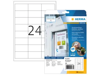 HERMA 4573 Weervaste Folie-etiketten A4 66x33,8mm removable 480 stuks - 1