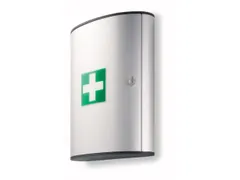 EHBO-wandkast,leeg,HxBxD 280x320x118mm,2vakken,cil.-slot,aluminium