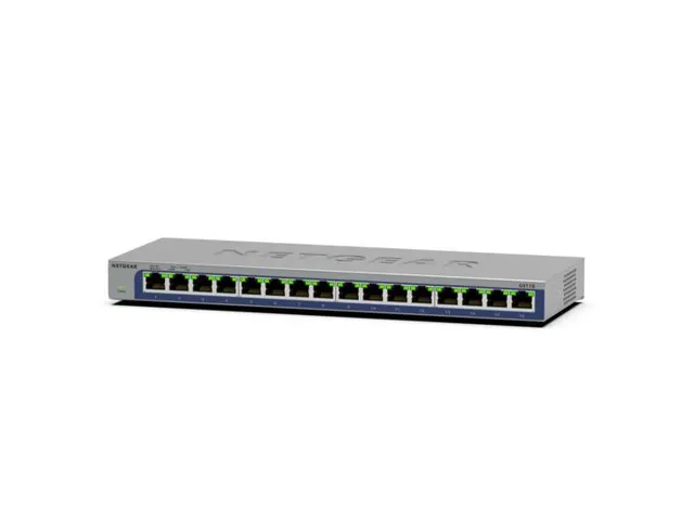 NETGEAR GS116, Unmanaged, L2, Gigabit Ethernet (10/100/1000)