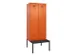 locker met bank,voor scheiding van kleding,HxBxD 2120x800x815mm,2vak