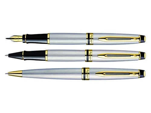 Vulpen Waterman Expert Stainless steel GT Medium Blauwe inkt