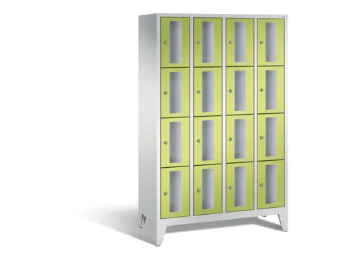 Lockerkast 1850x1190x500mm 4x4 vakken Cilinderslot Poten, RDS1108060