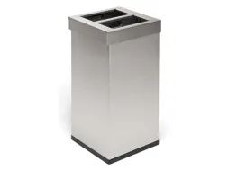 Design Afvalbak Carro Mix 2 x 52.5 Liter Mat RVS