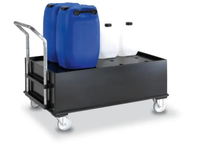 Chariot de rétention polyéthylène HxlxP 1080x870x1420mm 2x220l